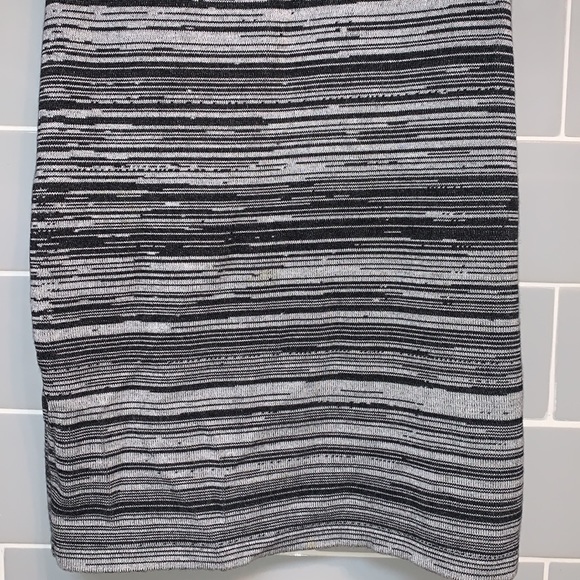 Dynamite Black and Gray Striped Mini Dress - Picture 3 of 13